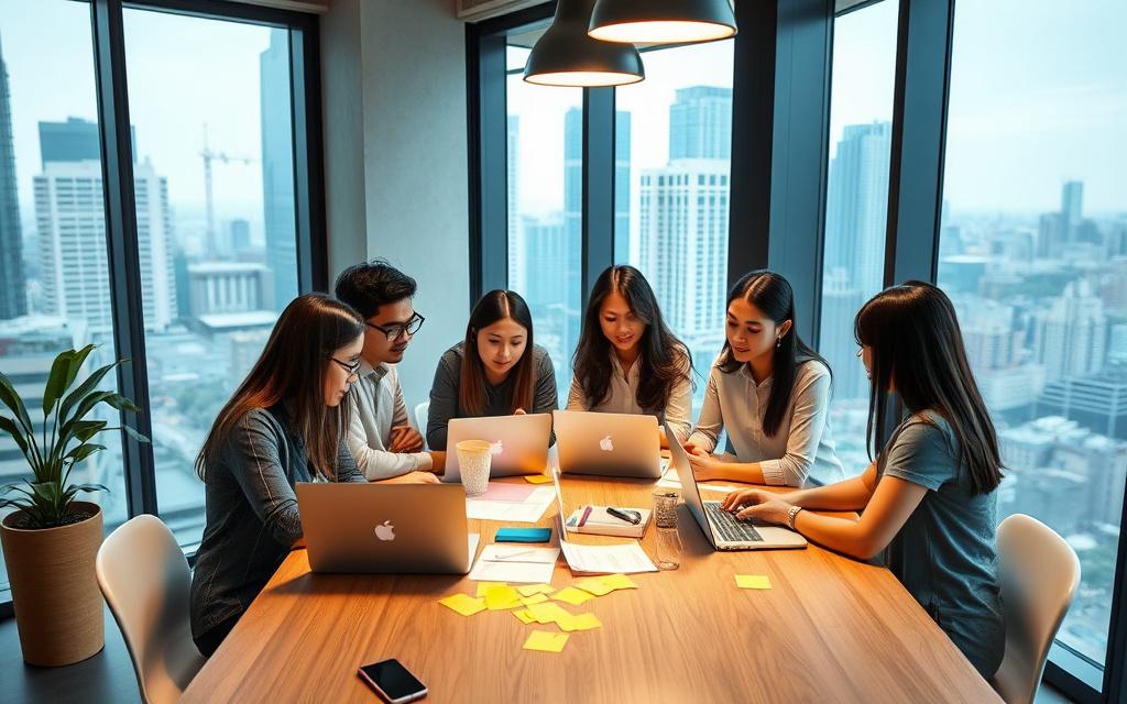 Auditbase Academy team planning lessons in the Kuala Lumpur studio